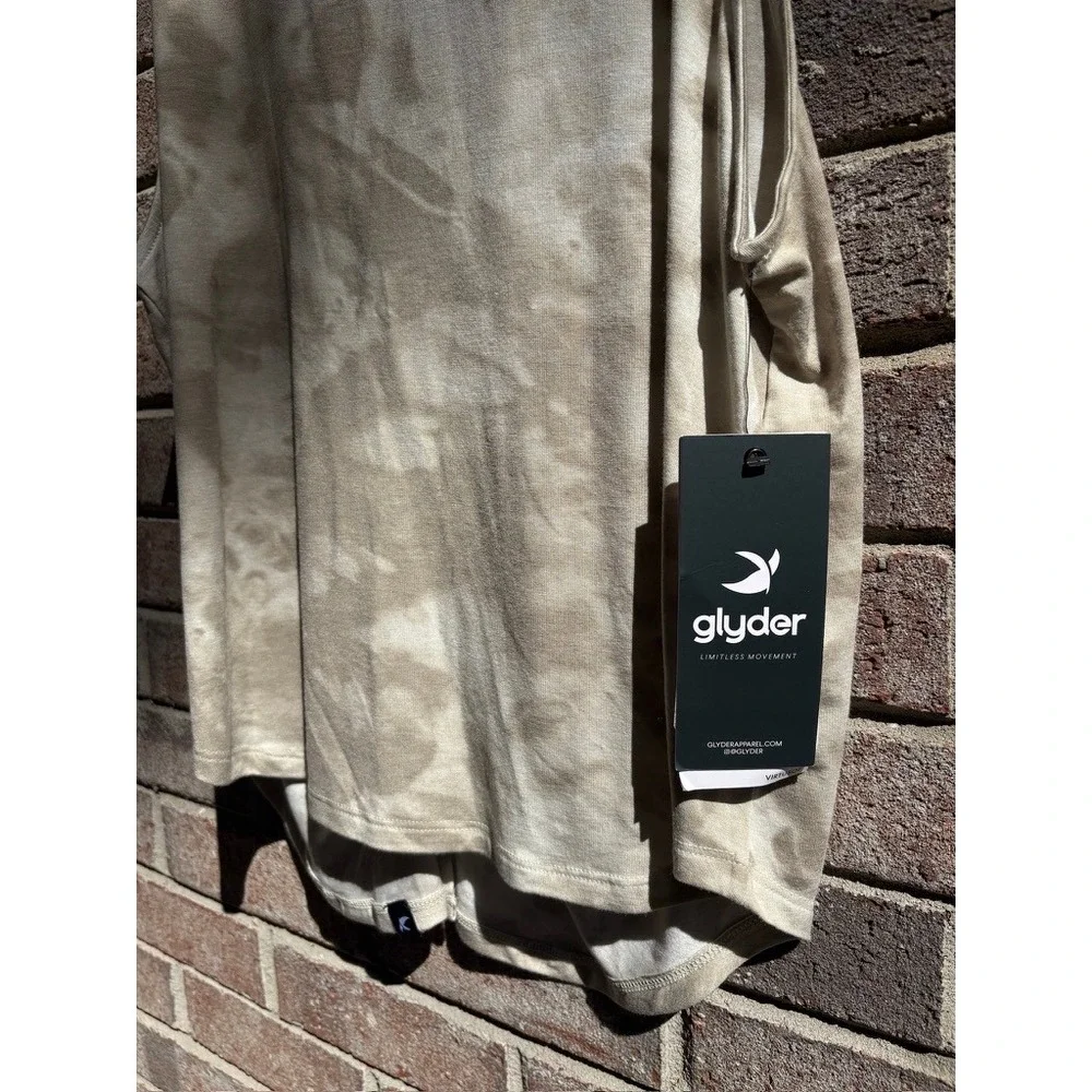 Glyder Electric‎ Tank Linen Lava Dye Open Back Knot Relaxed Fit Large - Picture 3 of 10